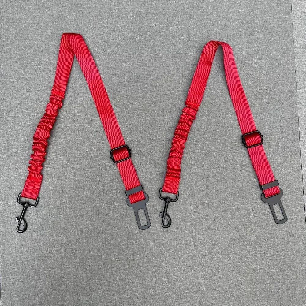 2 Pack ,Dog Seat Belt Leash Pet Seatbelt Car ELASTIC Safety Adjustable Harness
